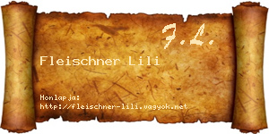 Fleischner Lili névjegykártya